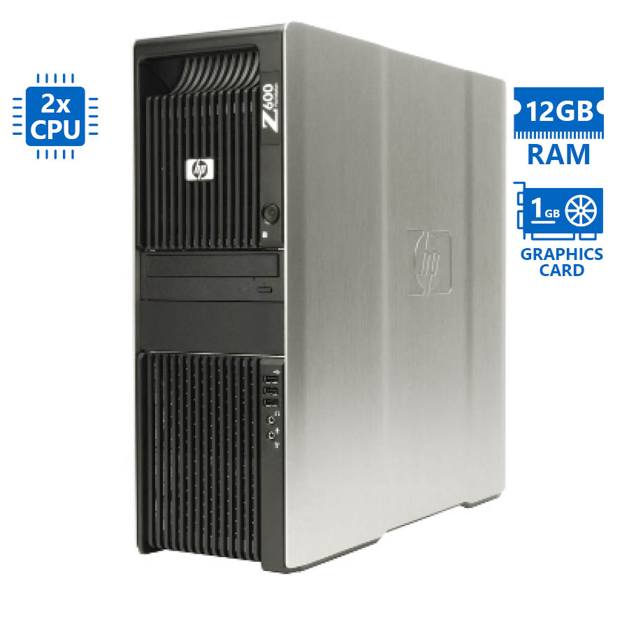 100821_1 HP Z600 Tower Xeon 2x X5650(6-Cores)/12GB DDR3/500GB/Nvidia 1GB/No ODD/7P Grade A Workstation Refurb - Image 1