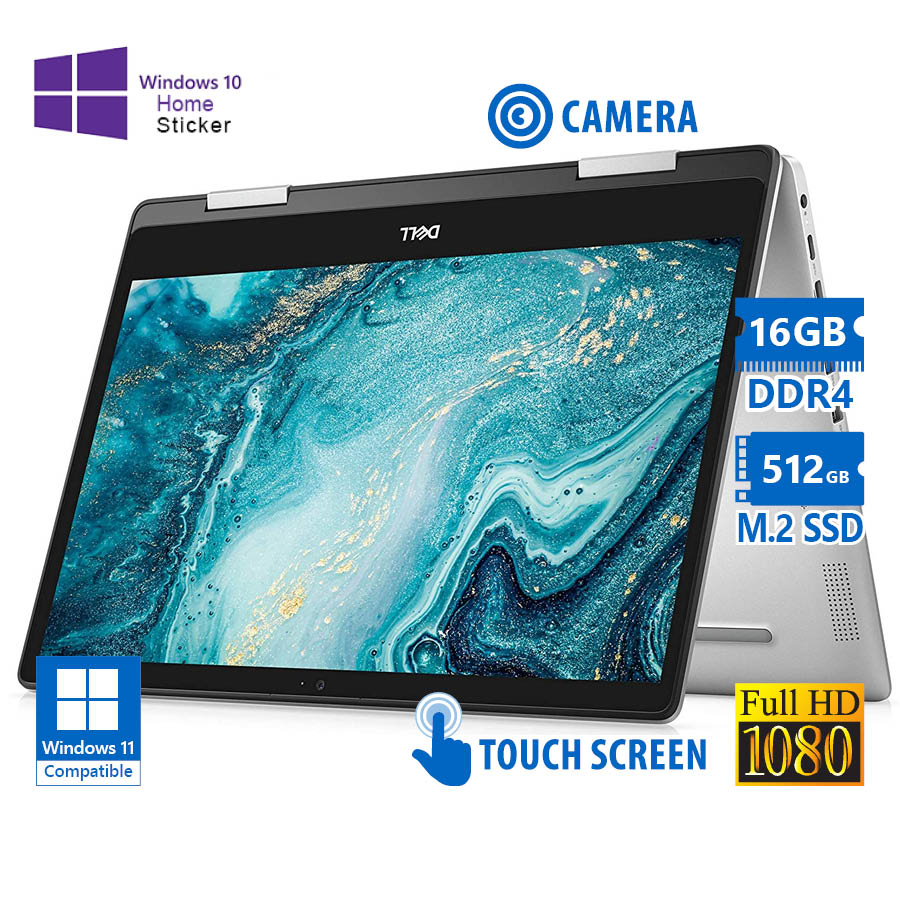 101483_1 Dell Inspiron 5491 Hybrid (2 in 1) i7-10510U/14\"FHD Touchscreen/16GB DDR4/512GB M.2 SSD/No ODD/Camer - Image 1