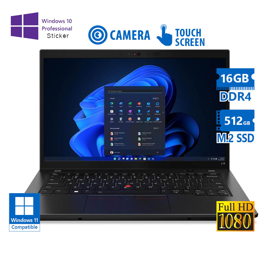 101787_1 Lenovo ThinkPad L14 Gen 3 i5-1235U/14``FHD Touchscreen/16GB DDR4/512GB M.2 SSD/No ODD/Camera/10P Gra - Image 1