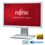 Used (A-) Monitor B23T LED/Fujitsu/23\"FHD/1920x1080/Wide/White/w/Speakers/Grade A-/D-SUB & DVI-D & D