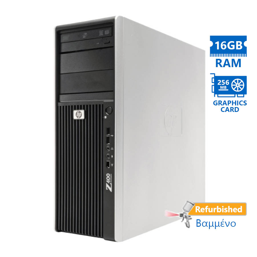 68131_1 HP Z400 Tower Xeon E5-1620(4-Cores)/16GB DDR3/1TB/DVD/Nvidia 256MB Grade A- Workstation Refurbished - Image 1