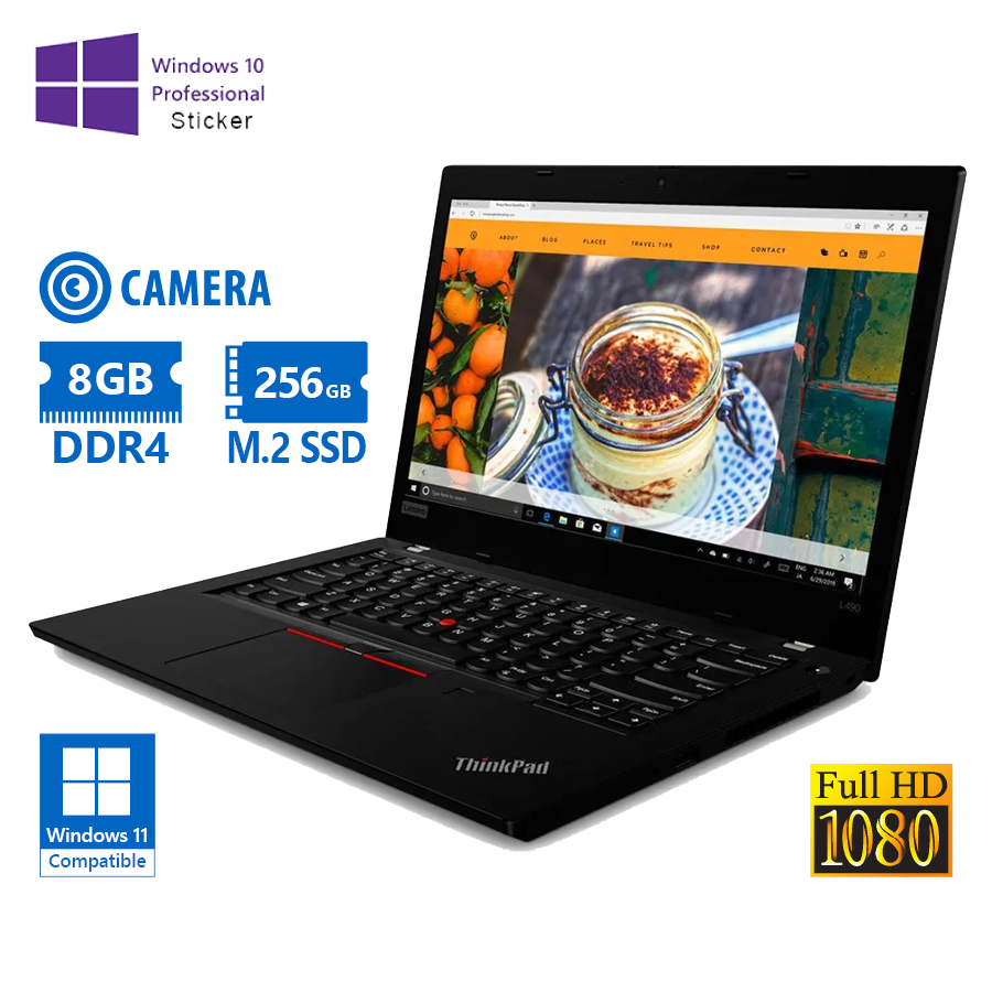 94382_1 Lenovo ThinkPad L490 i5-8265U/14``FHD/8GB DDR4/256GB M.2 SSD/No ODD/Camera/10P Grade A Refurbished L - Image 1