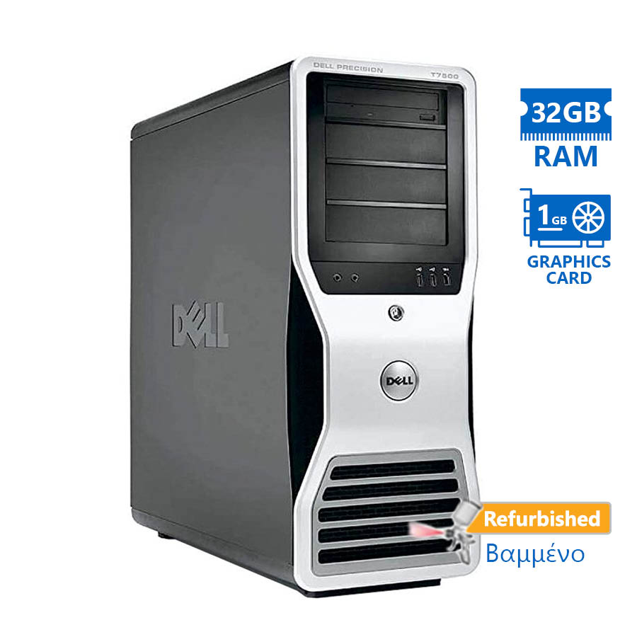 94719_1 Dell Precision T7500 Tower Xeon E5620(4-Cores)/32GB DDR3/3TB/Nvidia 1GB/DVD/7P Grade Α+ Workstation - Image 1