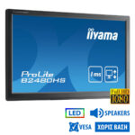 Used Monitor B2480HS LED/IIyama/24\"FHD/1920x1080/Wide/Black/No Stand/w/Speakers/D-SUB & DVI-D & HDMI