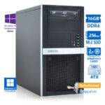 OEM Extra Tower Xeon E-2124(4-Cores)/16GB DDR4/256GB M.2 SSD/Nvidia 2GB/DVD/10P Grade A+ Workstation