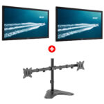 ACER 2x used οθόνες V226HQL με βάση, LED, 21.5" Full HD, VGA/DVI, Grade A